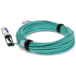 AddOn Networks ADD-QCIQPA-AOC20M InfiniBand/fibre optic cable 20 m QSFP+ Aqua colour