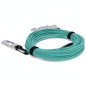 AddOn Networks ADD-QCISIN-AOC30M InfiniBand/fibre optic cable 30 m QSFP+ 4x SFP+ AOC Aqua colour