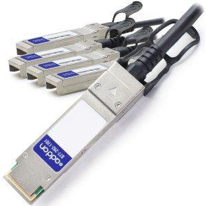 HP JG330A to Juniper Networks EX-SFP-10GE-DAC-3M Compatible TAA Compliant 40GBase-CU QSFP+ to 4xSFP+ Direct Attach Cable (Passive Twinax, 3m)