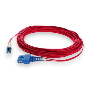 AddOn Networks 10m SC to LC Red OS2 Duplex OFNR (Riser-Rated) SMF Fiber Patch Cable AddOn Networks 10m SC to LC Red OS2 Duplex OFNR (Riser-Rated) SMF Fiber Patch Cable
