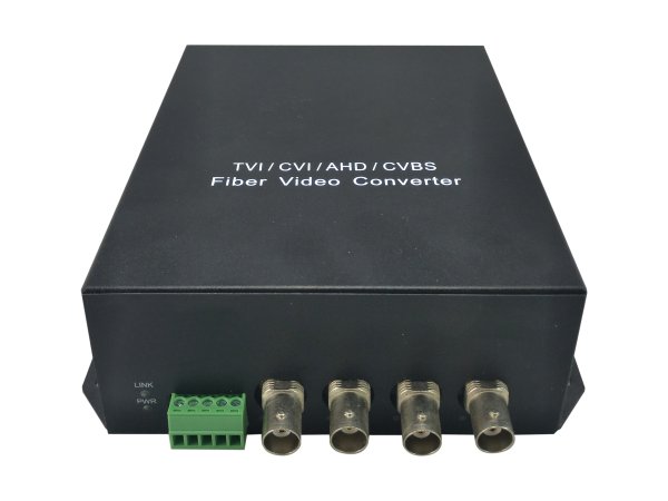 LevelOne 4-Channel BNC over Fiber Optic Extender Kit, 20km