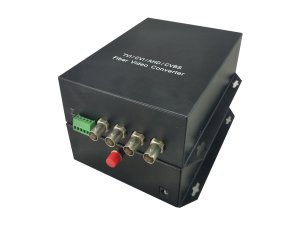 LevelOne 4-Channel BNC over Fiber Optic Extender Kit, 20km