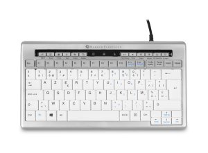 BakkerElkhuizen S-board 840 keyboard USB AZERTY Belgian Light grey, White