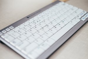 BakkerElkhuizen UltraBoard 950 keyboard Office USB AZERTY Belgian Light grey, White