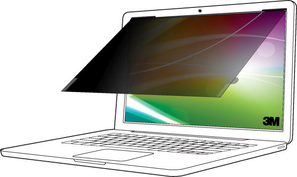 3M Bright Screen Privacy Filter for 12.5in Laptop, 16:9, BP125W9B