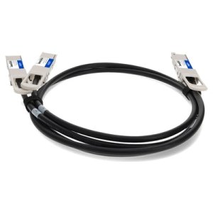 AddOn Networks CAB-D-2Q-200G-2-5M-AO InfiniBand/fibre optic cable 2.5 m 2xQSFP28 QSFP-DD Black, Silver