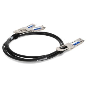 AddOn Networks CAB-D-2Q-200G-2-5M-AO InfiniBand/fibre optic cable 2.5 m 2xQSFP28 QSFP-DD Black, Silver