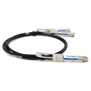 AddOn Networks CAB-D-2Q-200G-2-5M-AO InfiniBand/fibre optic cable 2.5 m 2xQSFP28 QSFP-DD Black, Silver
