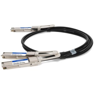 AddOn Networks CAB-D-2Q-400G-2-5M-AO InfiniBand/fibre optic cable 2.5 m QSFP-DD 2x QSFP56 Black, Metallic