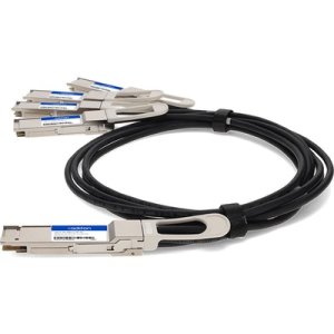 AddOn Networks CAB-D-4Q-200G-2-5M-AO InfiniBand/fibre optic cable 2.5 m 4xQSFP28 QSFP-DD Black, Silver