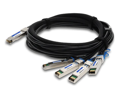 AddOn Networks CAB-Q-4S-100G-4M-AO InfiniBand/fibre optic cable QSFP28 4x SFP28 Black, Metallic