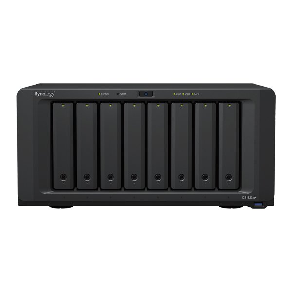 Synology DiskStation DS1823xs+ NAS Tower Ryzen Embedded V1780B 8 GB DDR4 128 TB HDD DiskStation Manager Black