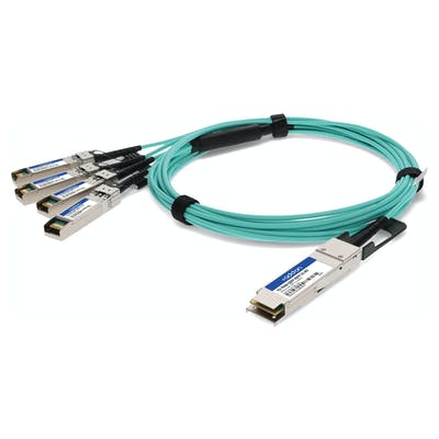 AddOn Networks FG-TRAN-QSFP-4SFP-15-AO InfiniBand/fibre optic cable 15 m 4 x QSFP+ QSFP+ Aqua colour