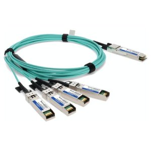 AddOn Networks FG-TRAN-QSFP-4SFP-15-AO InfiniBand/fibre optic cable 15 m 4 x QSFP+ QSFP+ Aqua colour
