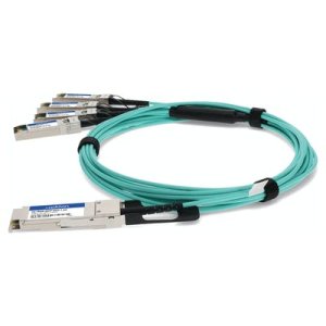 AddOn Networks FG-TRAN-QSFP-4SFP-7-AO InfiniBand/fibre optic cable 7 m QSFP+ 4 x QSFP+ Aqua colour, Silver