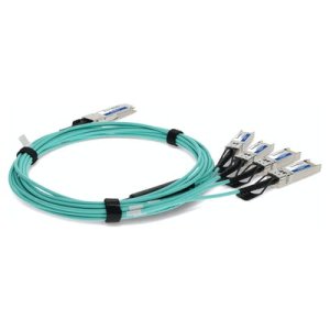 AddOn Networks FG-TRAN-QSFP-4SFP-7-AO InfiniBand/fibre optic cable 7 m QSFP+ 4 x QSFP+ Aqua colour, Silver
