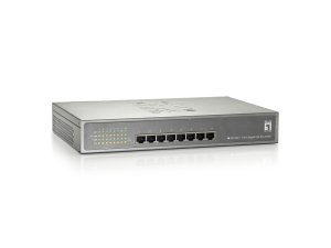 LevelOne 8-Port Gigabit PoE Switch, 802.3at/af PoE, 123.2W