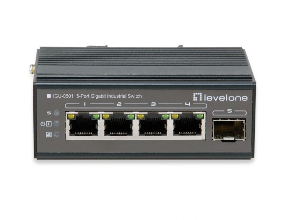 LevelOne IGU-0501 network switch Gigabit Ethernet (10/100/1000) Black