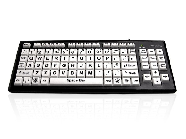 Accuratus Monster 2 keyboard Office USB QWERTY UK International Black, White