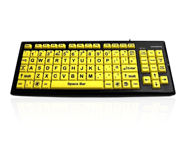 Accuratus Monster 2 keyboard Universal USB QWERTY UK English Black, Yellow