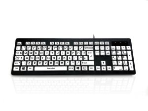 Accuratus KYB-RAINBOW2-BLK keyboard USB QWERTY UK English Black, White