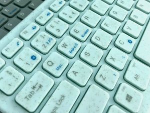 Accuratus Image ECO Step One Wheat keyboard Universal RF Wireless + Bluetooth QWERTY UK English Blue