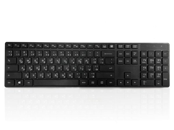 Accuratus KYBAC301-BTBK-AR keyboard Universal RF Wireless + Bluetooth QWERTY Arabic Black