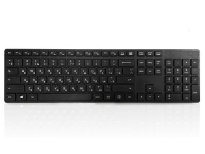 Accuratus KYBAC301-BTBK-CY keyboard RF Wireless + Bluetooth QWERTY Russian, UK English Black