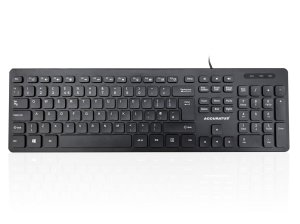 Accuratus KYBAC360U-HUBBLK keyboard USB QWERTY UK English Black