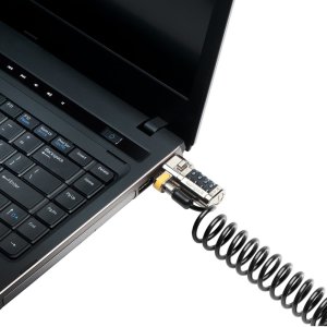 ClickSafe Portable Combination Laptop Lock, Black/Silver
