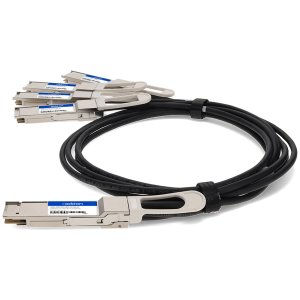 AddOn Networks QDD4QSFP28400CU2M-AO InfiniBand/fibre optic cable 2 m QSFP-DD 4x QSFP28 Black, Metallic