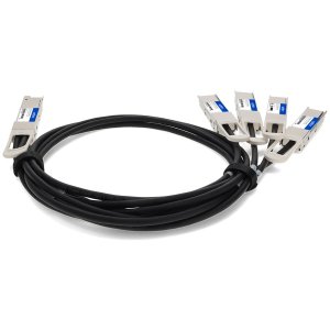 AddOn Networks QDD4QSFP28400CU2M-AO InfiniBand/fibre optic cable 2 m QSFP-DD 4x QSFP28 Black, Metallic