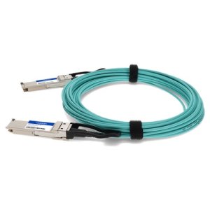 AddOn Networks QSFP-200GB-AOC20M-AO InfiniBand/fibre optic cable 20 m QSFP56 Green, Silver