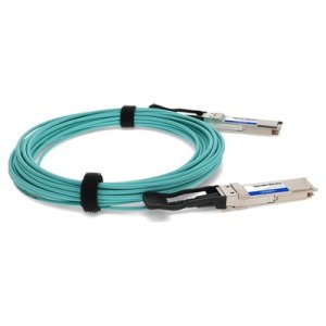 AddOn Networks QSFP-200GB-AOC20M-AO InfiniBand/fibre optic cable 20 m QSFP56 Green, Silver