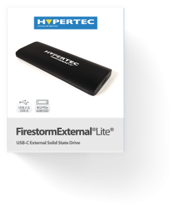 Hypertec FirestormExternal Lite 1TB SSD - Slimline Aluminium USB3.1 PCIe Gen2 SSD with 950MB/s read / 950MB/s write
