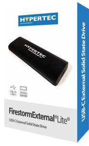 Hypertec FirestormExternal Lite 256GB SSD - Slimline Aluminium USB3.1 PCIe Gen2 SSD with 950MB/s read / 950MB/s write