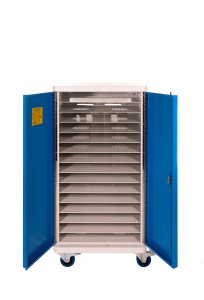 Compucharge TabCharge 15 with 2 way EPM Electronic Power Management - Storage & charging trolley for up to 15 laptops / 30 tablets or netbooks. Includes 2 user keys additional / replacment keys can be ordered using part code 64003. Supplied by Hypertec.