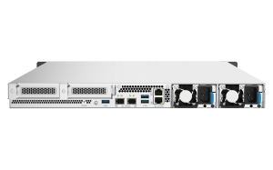 QNAP TS-h1090FU NAS Rack (1U) EPYC 7232P 64 GB DDR4 0 TB QuTS hero Black, Grey