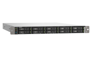 QNAP TS-h1090FU NAS Rack (1U) EPYC 7232P 64 GB DDR4 0 TB QuTS hero Black, Grey