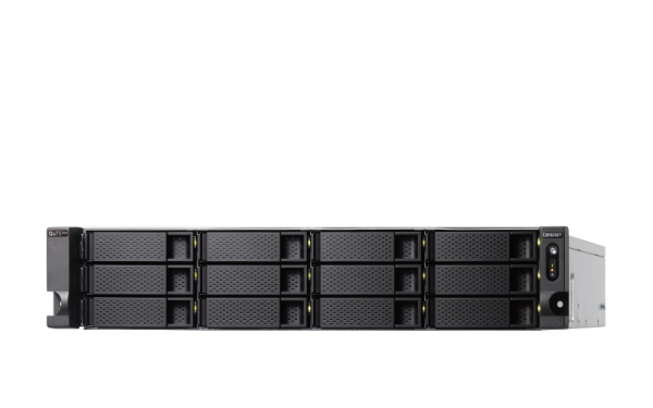 QNAP TS-h1886XU-RP-R2-D1622-32G 120TB (WD RED PRO) 18-Bay SATA 6Gbps (12 x 3.5" + 6 x 2.5") 2U NAS Intel Xeon D-1622 4 cores / 8 threads up to 3.20 GHz 32GB ECC DDR4 RAM (4 x DIMMs max 128GB total) 4 x 2.5GbE RJ45 LAN 2 x 10GbE SFP+ SmartNIC optional 25Gb