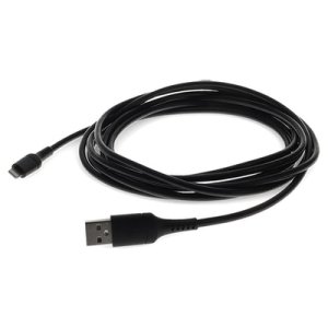 2.0m (6.6ft) USB 2.0 (A) Male to Lightning Male Sync and Charge Black