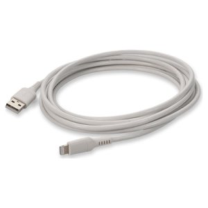 3.0m (9.8ft) USB 2.0 (A) Male to Lightning Male Sync and Charge White