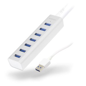 7 Port USB Hub - Aluminium Unibody with Power Adapter - Prime Series